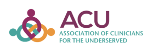 Logo for Association of Clinicians for the Underserved, abbreviated as ACU. 
