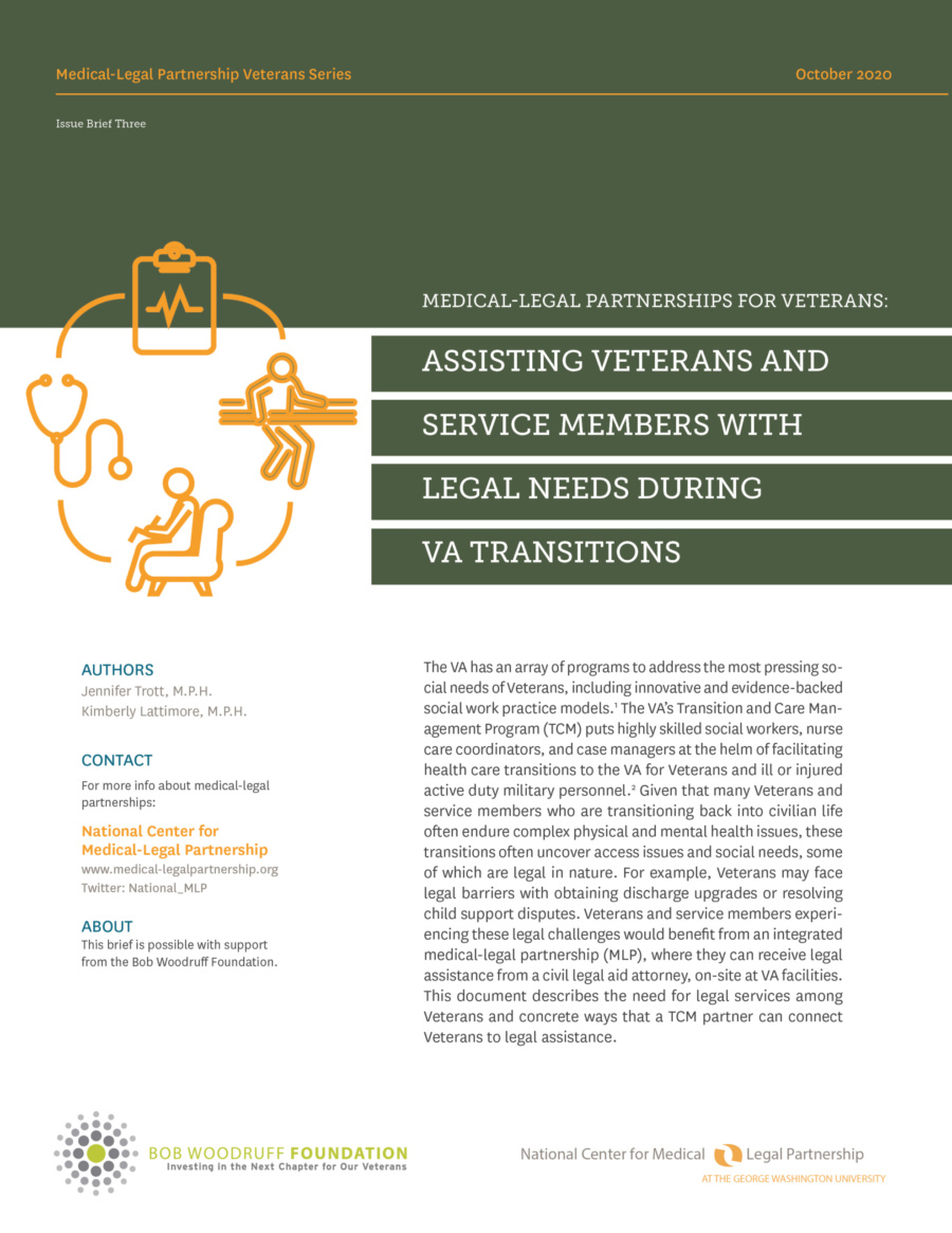 Brief: Assisting Veterans and service members with legal needs during VA transitions