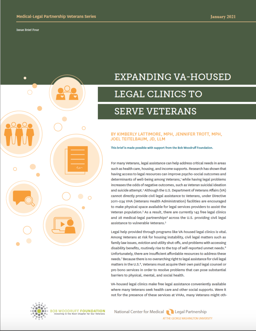 Expanding VA-housed legal clinics to serve Veterans